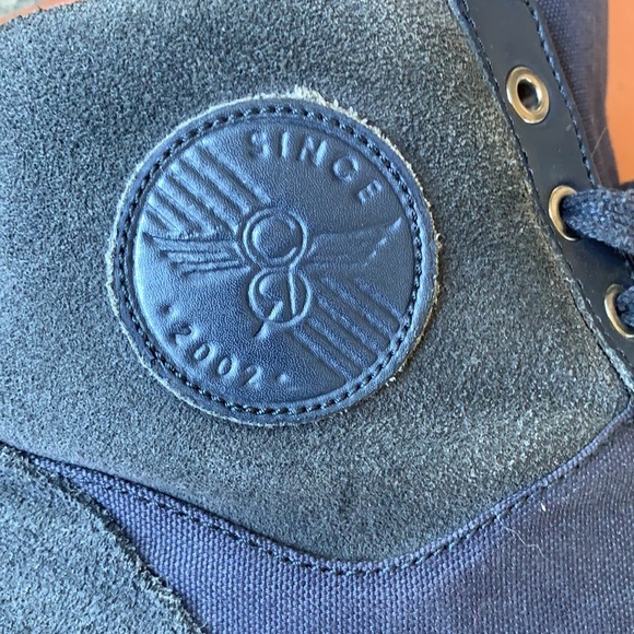 Creative Recreation Canvas and Suede High Top Sneakers Shoes. Navy. Size 9. - Picture 6 of 9